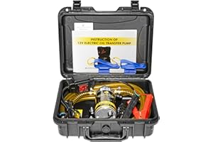 FACFUEL 12V 100W Marine Engine Oil Extractor Pump, Upgraded Anti-Kink Hose, High Flow Oil Change Pump, Transmission Fluid Tra