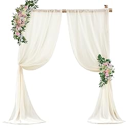 PARTISKY Wedding Arch Draping Fabric,2 Panels 18FT