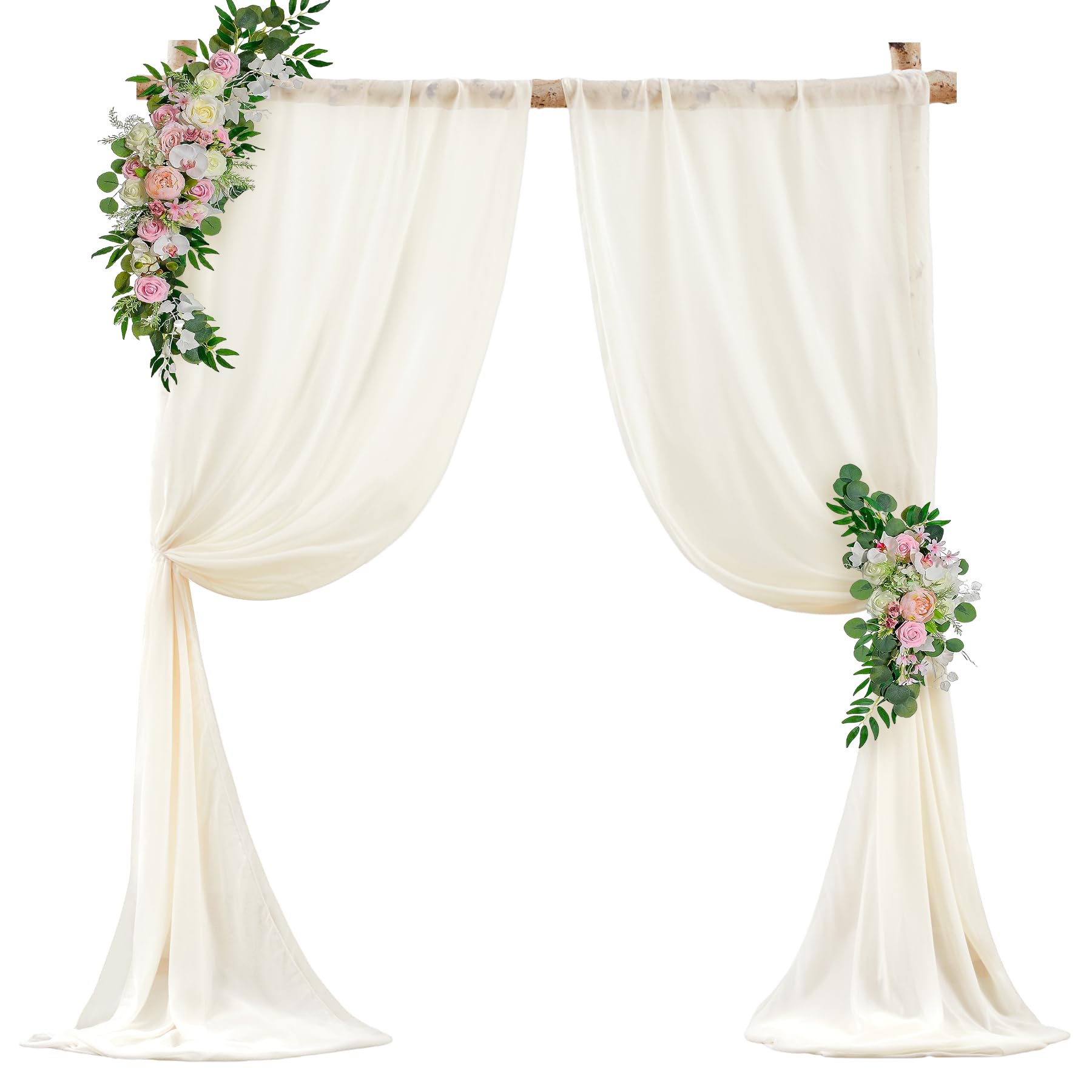 PARTISKY Wedding Arch Draping Fabric,2 Panels 18FT