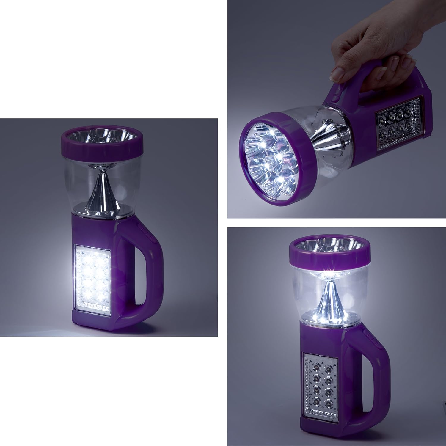 Wakeman 3 in 1 LED Lantern, Flashlight and Panel Light, Lightweight Camping Lantern Outdoors (for Camping Hiking Reading and Emergency) (Purple), 75-CL1008: Sports & Outdoors