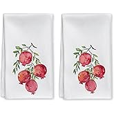 BPVBPV Pomegranate Bath Hand Dish Towels Decor for Bathroom Kitchen, Pomegranate Gifts for Women