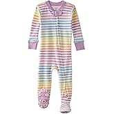 Butterblu baby-girls Cruz Snug-fit Footed Pajamas 100% Organic Cotton Zip Front Sleeper Pjs W/Grippers for Baby Girls