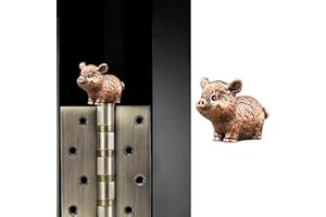 Copper Mini Cute Creative Pig (1PCS) Magnetic Hinge Toppers，Hinge Heads Decor for Home，Door Hinge Decorative Topper,Creative 