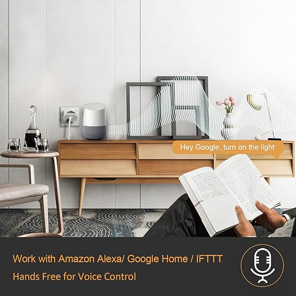 MULS Enchufe inteligente WiFi con interruptor inalmbricoFunciona con Alexa Google Home control de voz y grupo horario y temporizador enchufe inteligente de monitoreo de energa