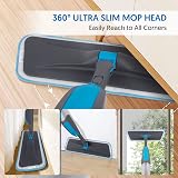 BPAWA Spray Floor Mop with 2x 550ML Bottles 4 Reusable Pads Microfibre view 5