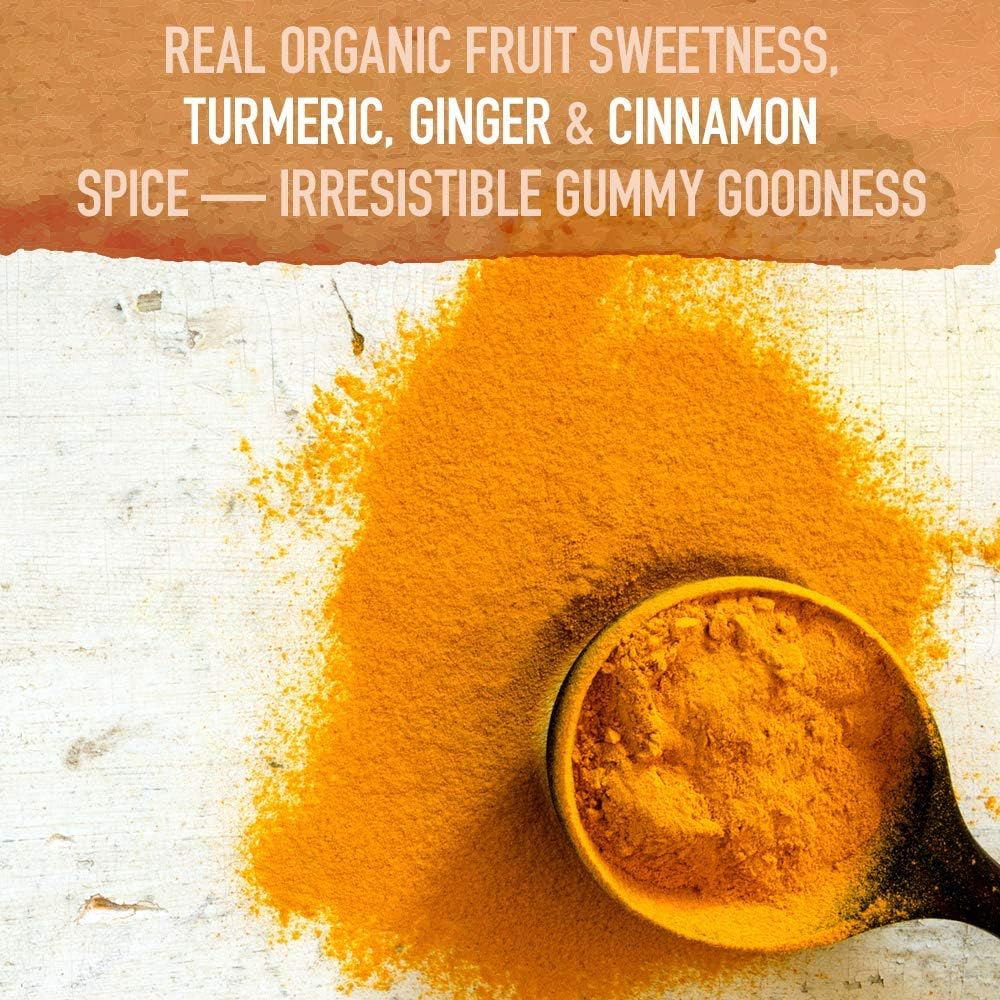 Garden of Life mykind Organics Turmeric Inflammatory Response Gummy - 120 Real Fruit Gummies for Kids & Adults, 50mg Curcumin (95% Curcuminoids), No Added Sugar, Organic, Non-GMO, Vegan & Gluten Free: Health & Personal Care