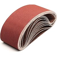 4x24 Sanding Belt 120 Grit Aluminum Oxide Sanding Belts for 4 x 24-Inch Belt Sander,12-Pack