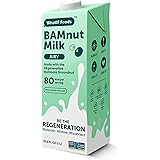 BamNut Milk Airy 1 Pack | 2.5x More Protein than Oat & Almond Milk, 80 Cal Per Serving | Unsweetened, Vegan, Gluten-Free, Non