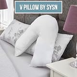 SYSN V Shaped Triangle Pillow with Cover Orthopaedic Maternity Grey view 4