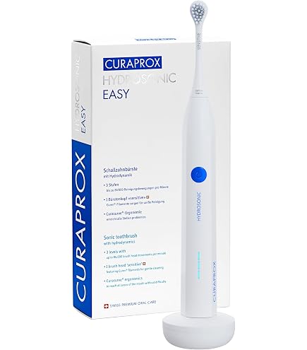 Amazon.com: Curaprox Hydrosonic Easy Electric Toothbrush, White, 1