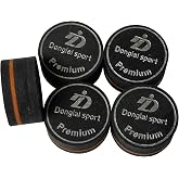 5PCS Packed Black/Brown Premium Laminated Billiard Cue Tips, Laminated Pool Cue Tips, Max Grip Power Cue Tips