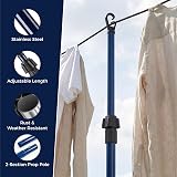 Vivo Technologies 2.4M Telescopic Washing Line Prop Pole - Set of 2 view 3