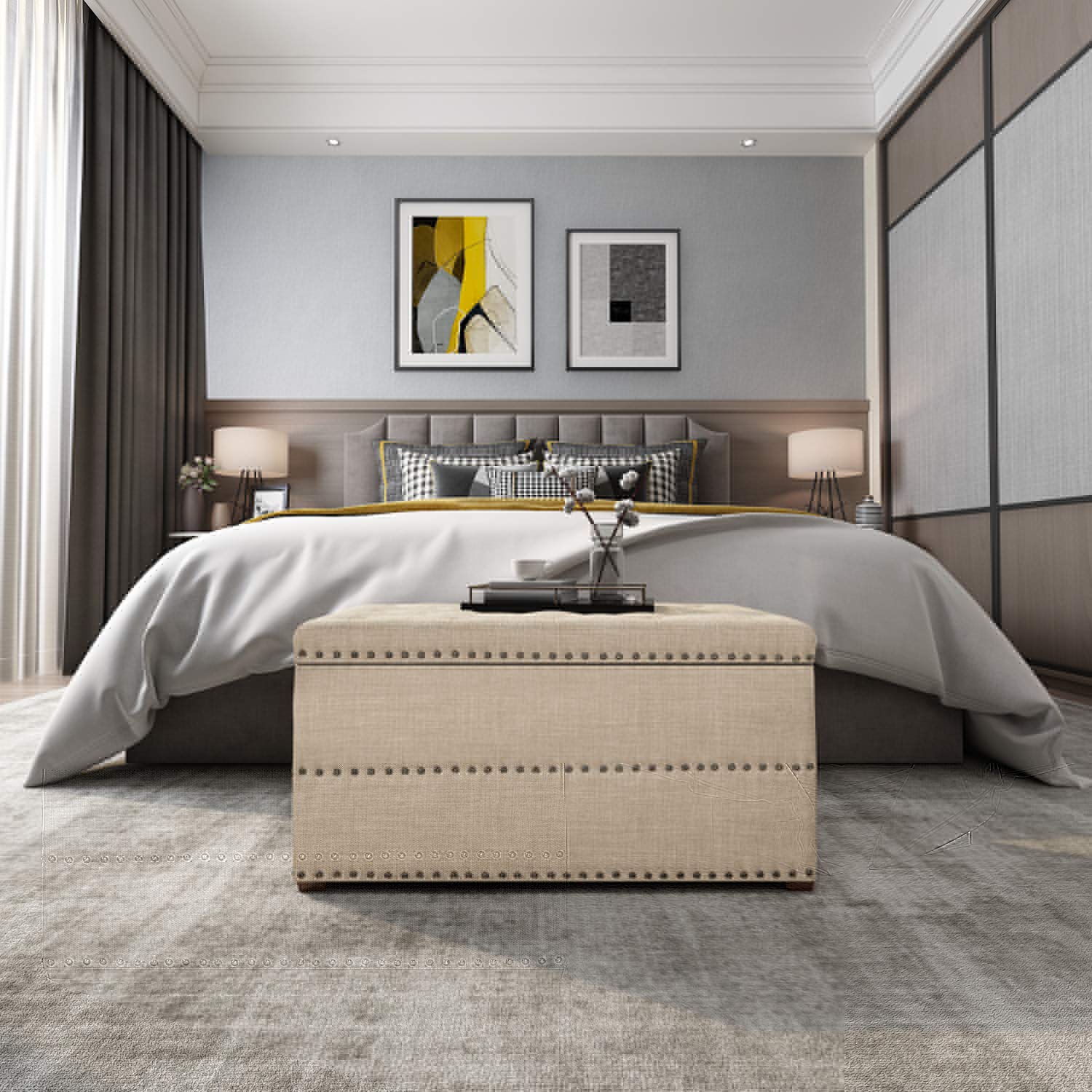 Best bed storage ottoman modern