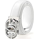 JEKIXHUA Men Real Leather Ratchet Belt Genuine Cowhide Strap 1.5" Wide Trim To Fit