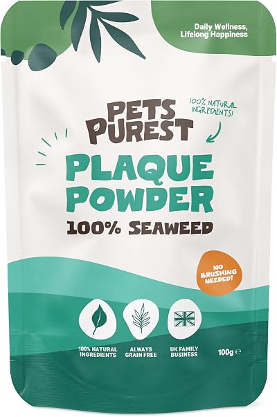 Pets Purest Plaque Off Powder 100g Dental Cleaner for Dogs Cats Pets