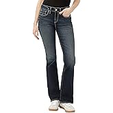 Silver Jeans Co. Women's Suki Mid Rise Curvy Fit Slim Bootcut Jeans