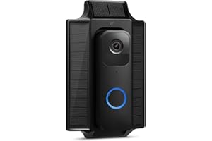 Wasserstein Solar Charger and Mount - Compatible with Blink Video Doorbell - Solar Power for Your Blink Video Doorbell (Black) - NOT Compatible with All-New Blink Video Doorbell (2nd Gen)