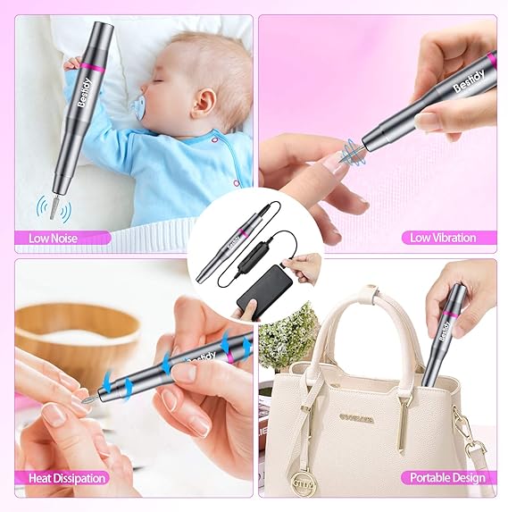 Toilette De Bebe Kit De Coupe Ongles Electrique Pour Nouveau Ne Nourrisson Tout Petit Tondeuse A Ongles Electrique Orteils Et Lime A Ongles Electrique Pour Bebe 6 En 1 Avec Lumiere Avant Led Enfants Bebe
