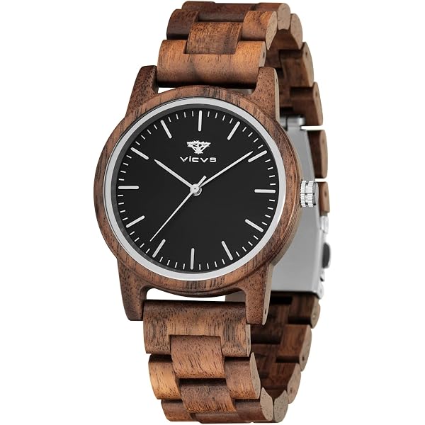 Amazon.com: VICVS Men's Wooden Watch, 100% Natural Wood Watch