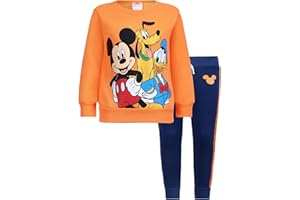 Disney Mickey Mouse Boys Sweatshirt and Pants Set for Toddler and Little Kids
