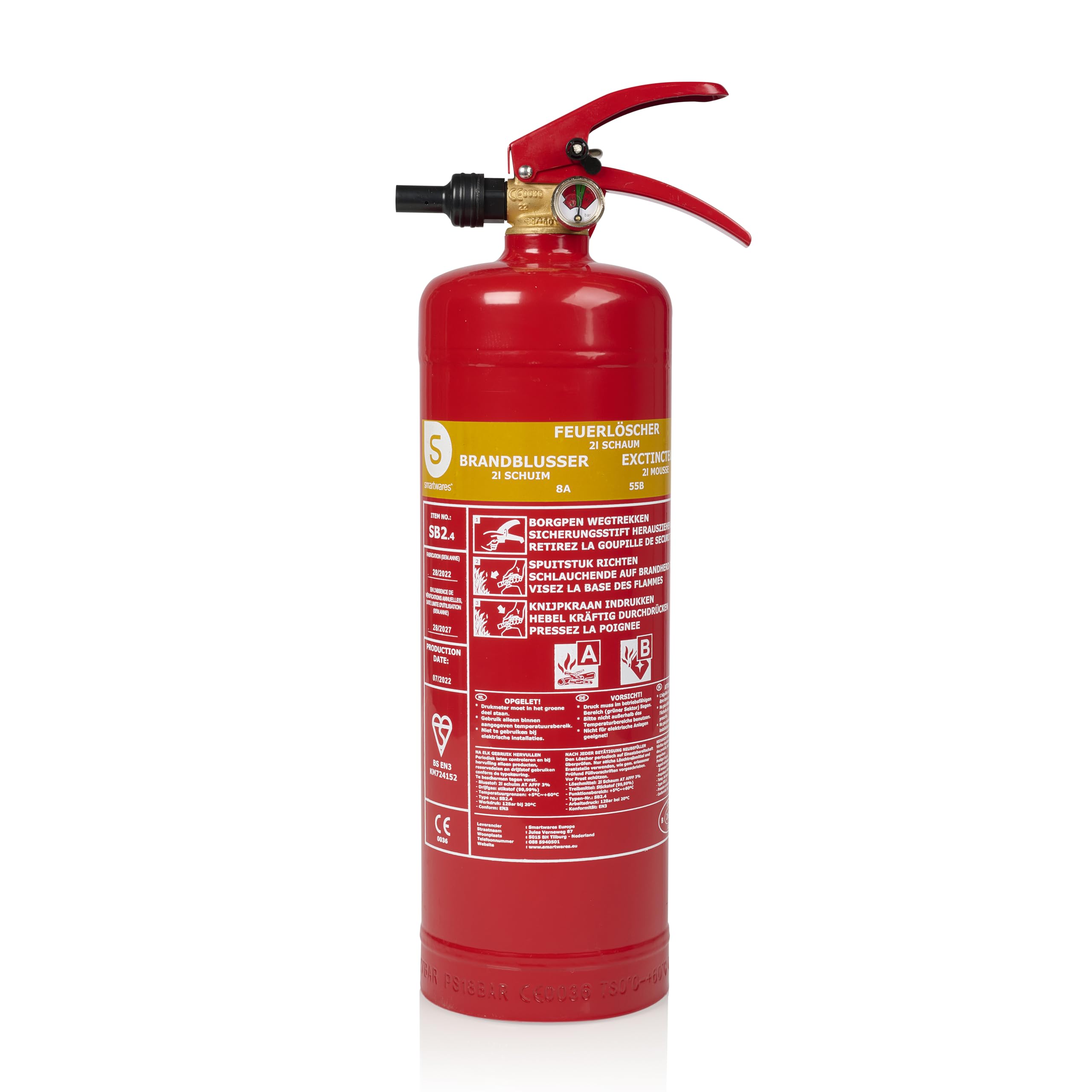 Smartware Foam Extinguisher 2 Litre SW SB2