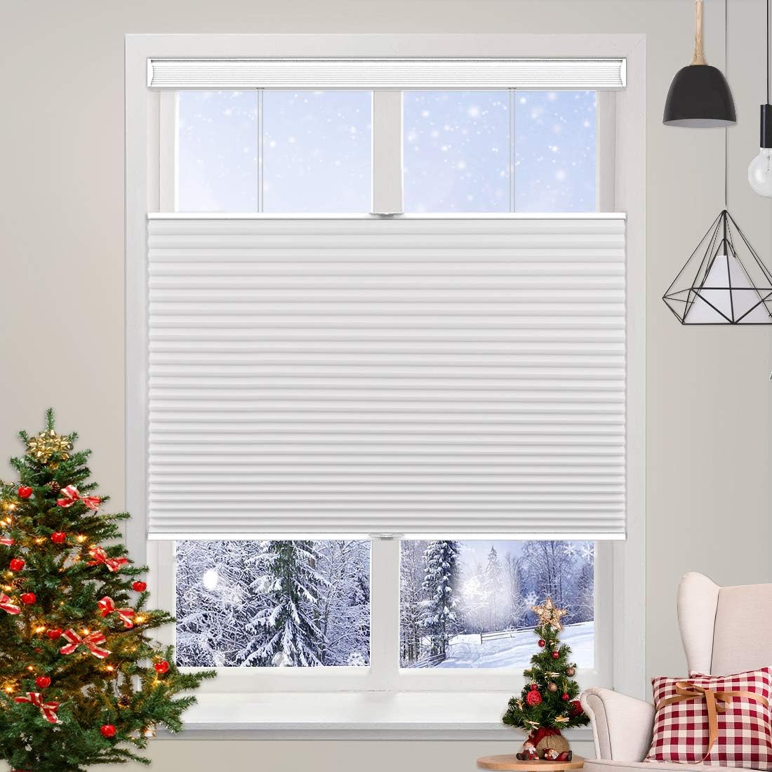 MiLin Cordless Blackout Cellular Shades Top Down