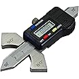 RIVERWELD Digital Readout Welding Gauge Weld Test Ulnar 4 Angle Display on Body: 60°, 70°, 80°, 90° Reading Inch, Metric, Inch Fractional Checks Weld Height Fillet Thickness Bevel Angle