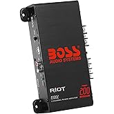 BOSS Audio R1002 Riot 200-Watt Full Range, Class A/B 2-8 Ohm Stable 2 Channel Amplifier, Black