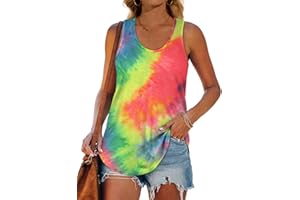 XIEERDUO Womens Tank Tops Racerback Loose Shirts for Women Summer