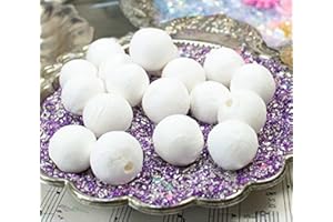 Meyer Imports White - Spun Cotton Balls - Set of 10 - Decorated, Mounted, Painted and Glittered! p/n 703-0200