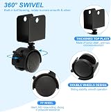 PATIKIL 4 Pack 1" Swivel Caster Wheel w/ Brake 7/9" U Bracket 33 Lbs Total view 3