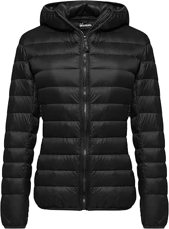 women's hooded packable ultra light weight short down jacket