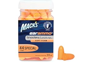 Mack's Ear Ammo Shooting Ear Plugs - Soft Foam, 44 Pair - Shooting Ear Protection for Hunting, Tactical, Target, Skeet and Trap Shooting | Made in USA