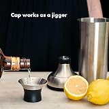 OXO Steel Single Wall Cocktail Shaker with Jigger Cap and Gaskets view 4
