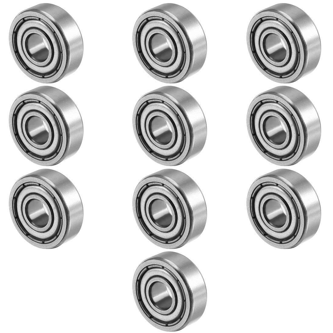 Sourcingmap 10pcs 6mmx17mmx6mm Double Shielded Miniature Deep Groove Ball Bearing