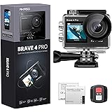 AKASO Brave 4 Pro 4K Action Camera - 131ft Waterproof Camera with Touch Screen Advanced EIS Remote Control 5X Zoom Underwater