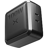 NOCO XGrid X100: 100W USB-C Charger – Dual Port GaN Power Adapter with PD 3.0, QC 4.0+, and PPS – Fast Charging with Smart Power Distribution – Foldable Wall Plug, UL Listed