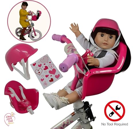 doll bike seat and helmet