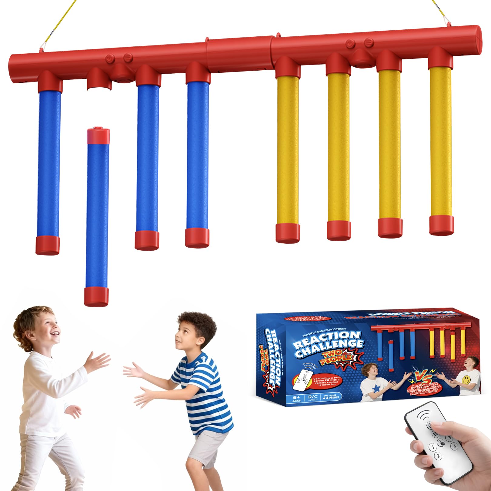 Mistep Catching Sticks Games Adjustable 3 Speed Reaction Game that Promotes Hand-eye Coordination, Agility and Sensory Development Adult Gift for Kids at Christmas Birthday (8pcsStick)