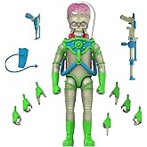 Super7 ULTIMATES! Mars Attacks Martian The Invasion Begins (Glow) - 7" Mars Attacks Action Figure with Accessories - Vintage Collectibles and Retro Toys