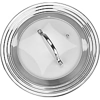 Stainless Steel Universal Lid for Pots, Pans and Skillets - Fits 7 In to 12 In Pots and Pans - Replacement Frying Pan…