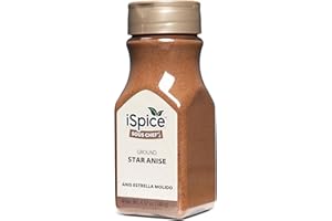 iSpice Premium Star Anise | All Purpose Star Anise | Essential Kitchen Spices Anis Estrellado | All-Natural Estrella De Anis| 4.97 Oz (140g) (Star anise ground)