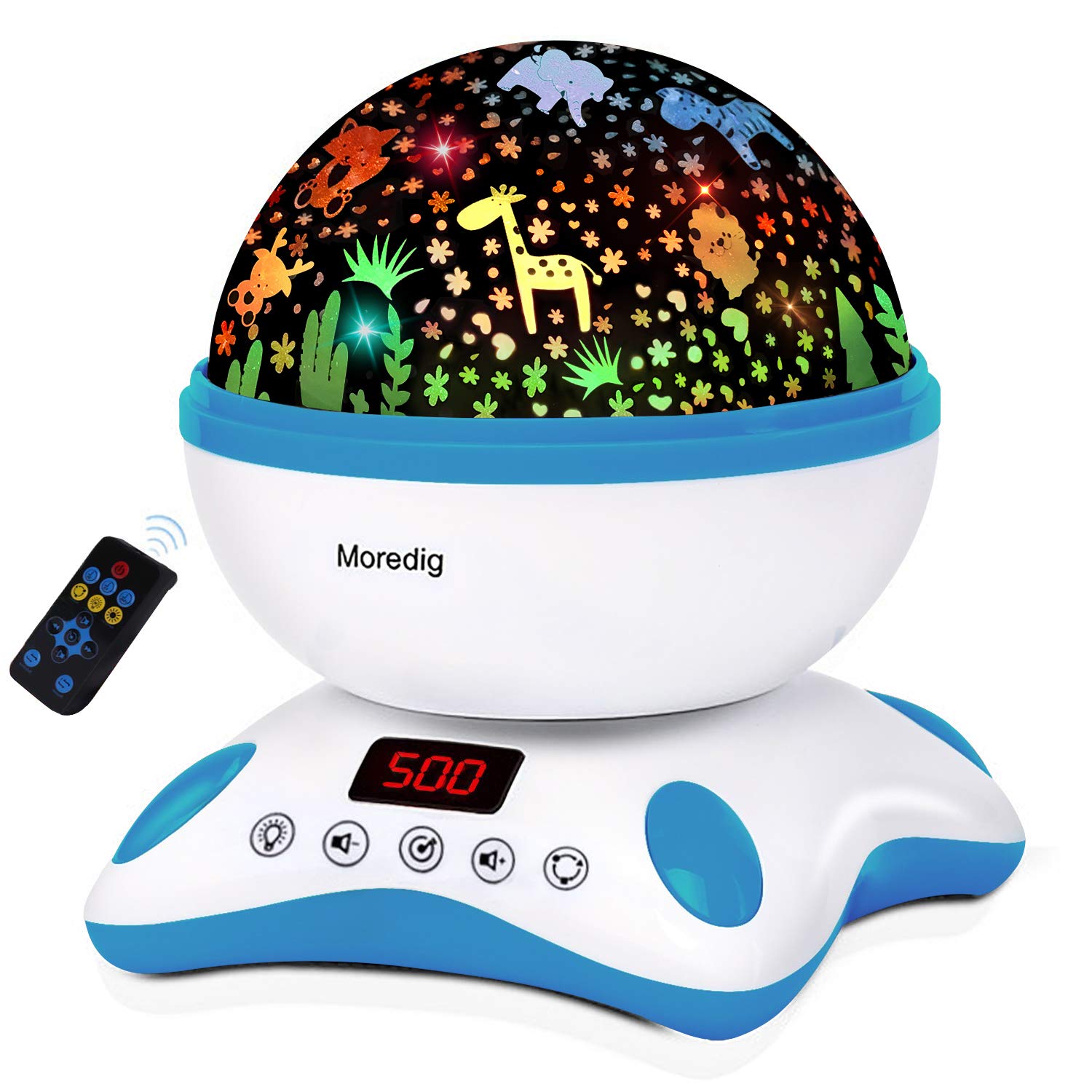 Moredig Baby Projector with Timer and Remote Builtin 12 Light Songs