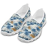 HERCHA Tree Lightweight Comfortable Walking Shoes Women No Laces Slip On Flat Women Summer Shoes for Work Office Casual Trendy Beach Vacation Mesh Breathable Loafer 2025