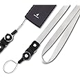 Jarvisen Muti-functional Lanyard for Translator 2, 24 Inches Long Neck Lanyard with Detachable 180° Rotation Leather Buckle, Easy Installation for Language Translator Device, ID Cards and Keys, Silver