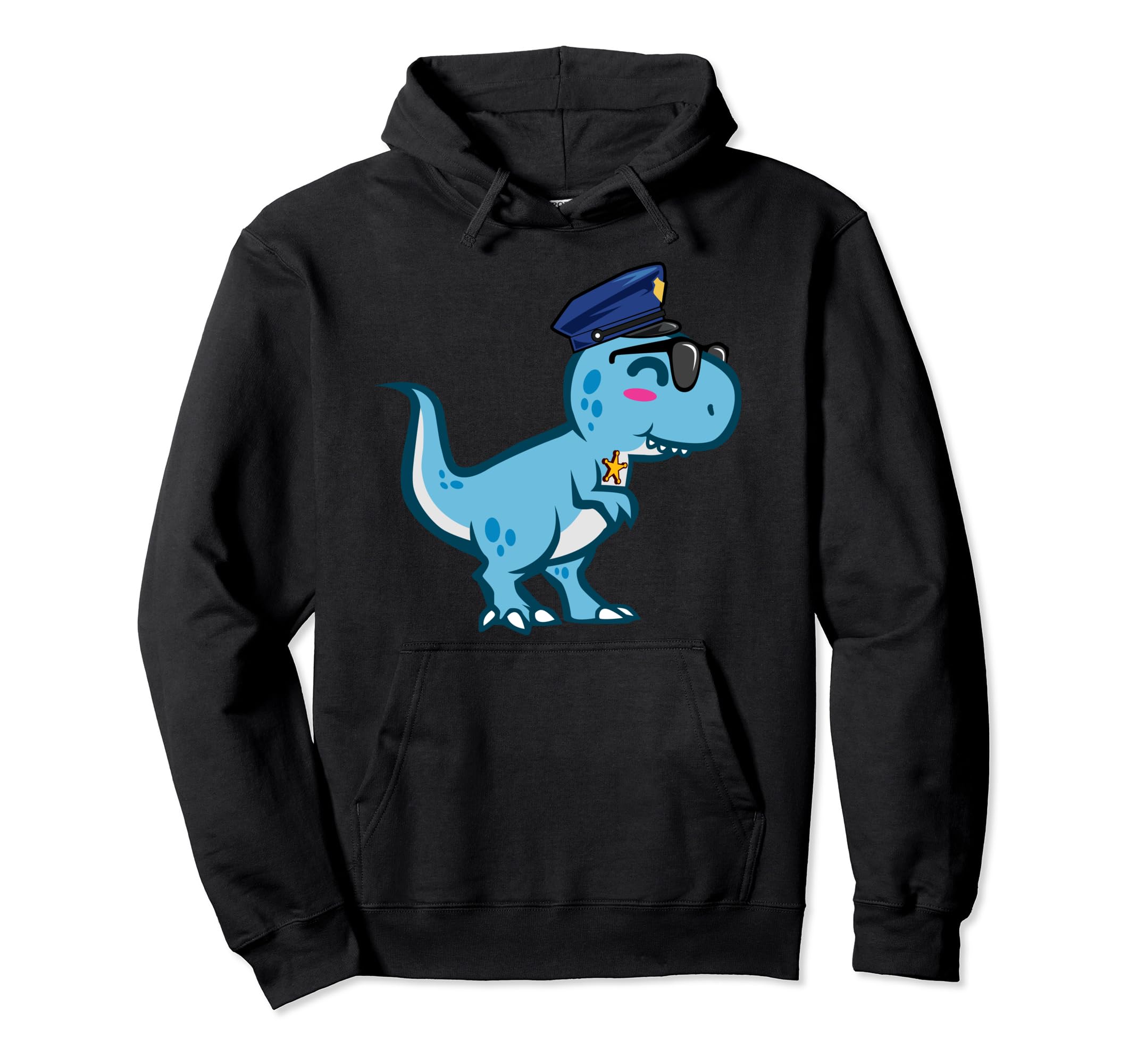 Police Officer Cop Law Enforcement T-Rex Dinosaur Pullover Hoodie