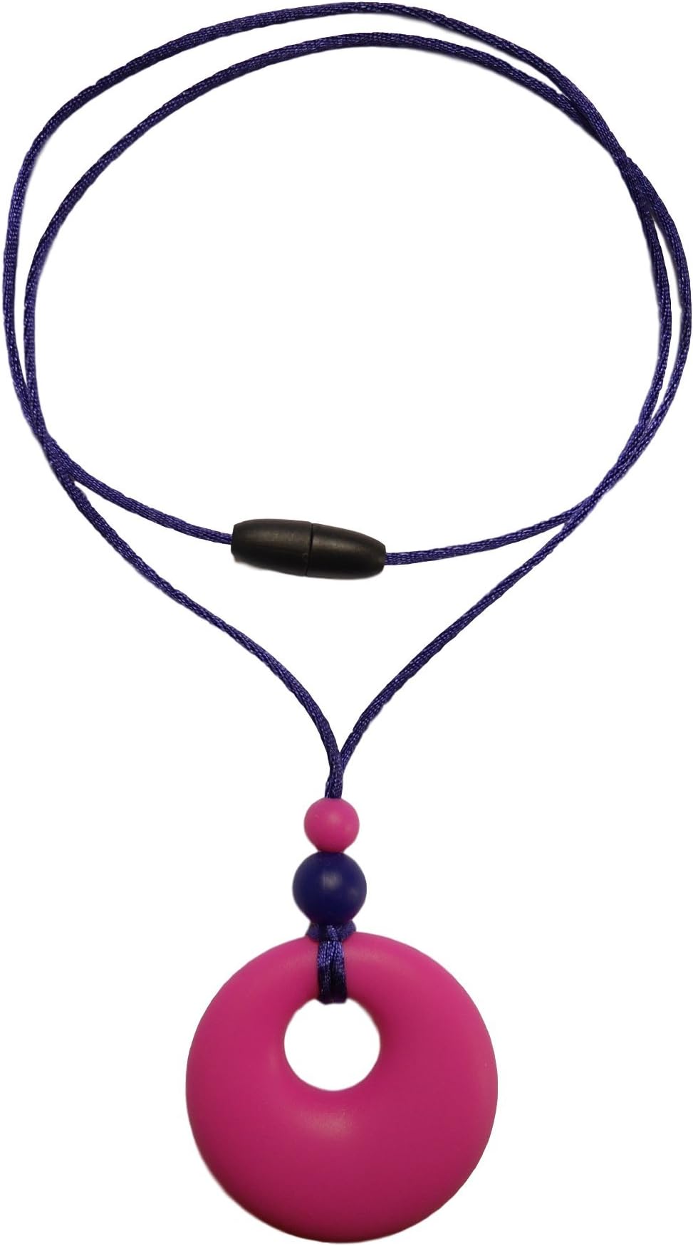Silicone Teething Necklace Pendant Breastfeeding Baby Nursing Beads BPA Free, Hand-Made by MilkMama, 5 Colours (Pink)