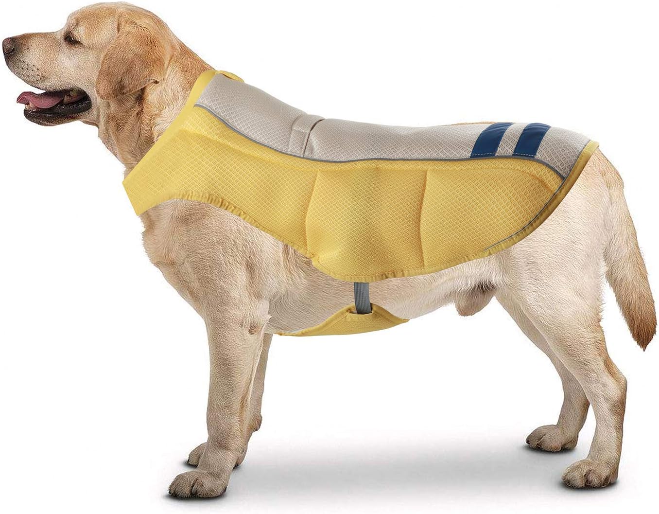 Dog Cooling Vest Swamp Cooler Coat,Evaporative Jacket Safety Reflective Vest for Large Dogs Walking Outdoor Hunting Training Camping Yellow (M)