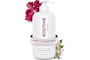Routine Wellness Anti-Thinning Deep Conditioner for Thinning Hair - DHT Blocker for Hair Loss in Men & Women - Promotes Healthy Hair - Jasmine & Rosewater 14oz