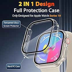 EWUONU 2 Pack Hard Case for Apple Watch Series 10